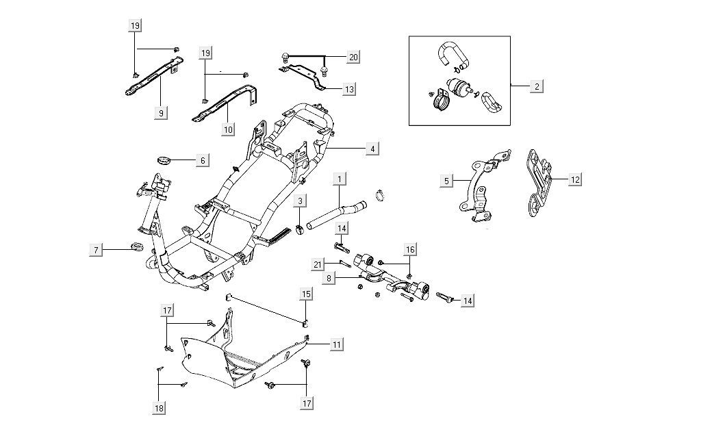 Ramka Kymco Agility FR 12