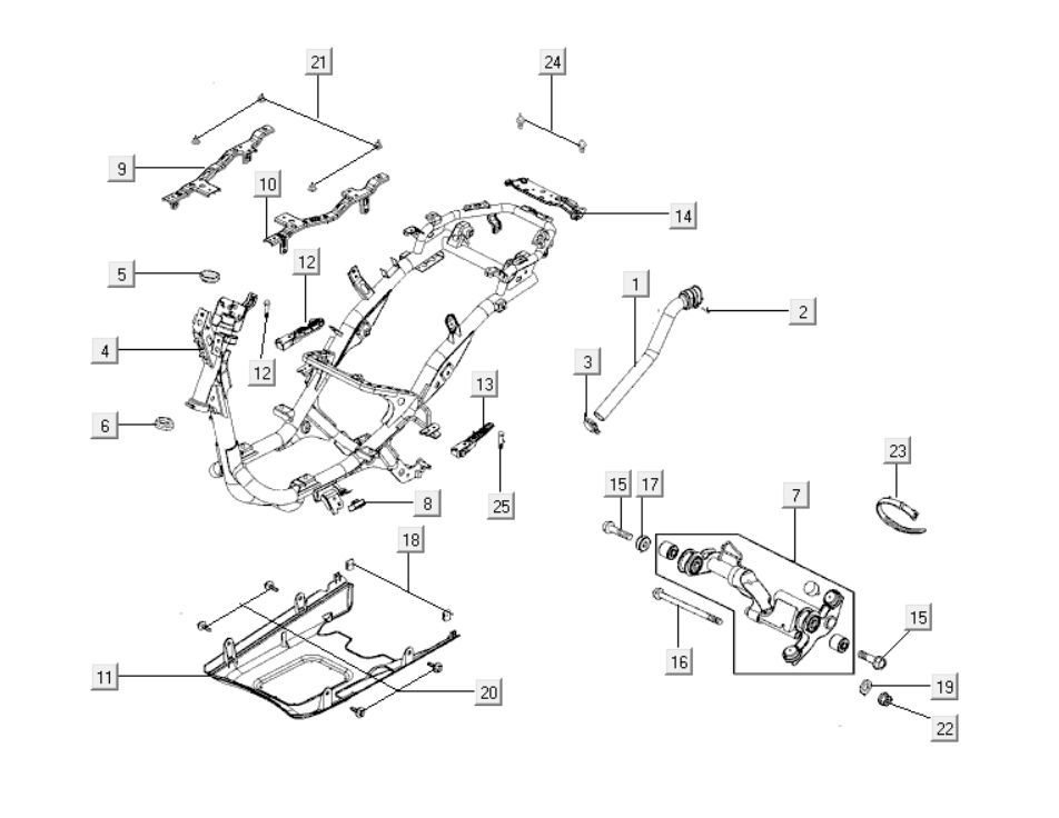 Ramka Kymco Like 125cc