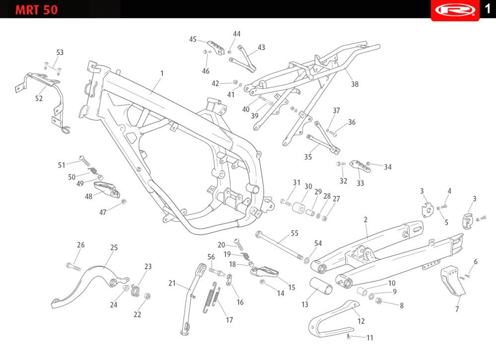 Ramka Rieju MRT enduro czarna lim 2010 2-suwowa