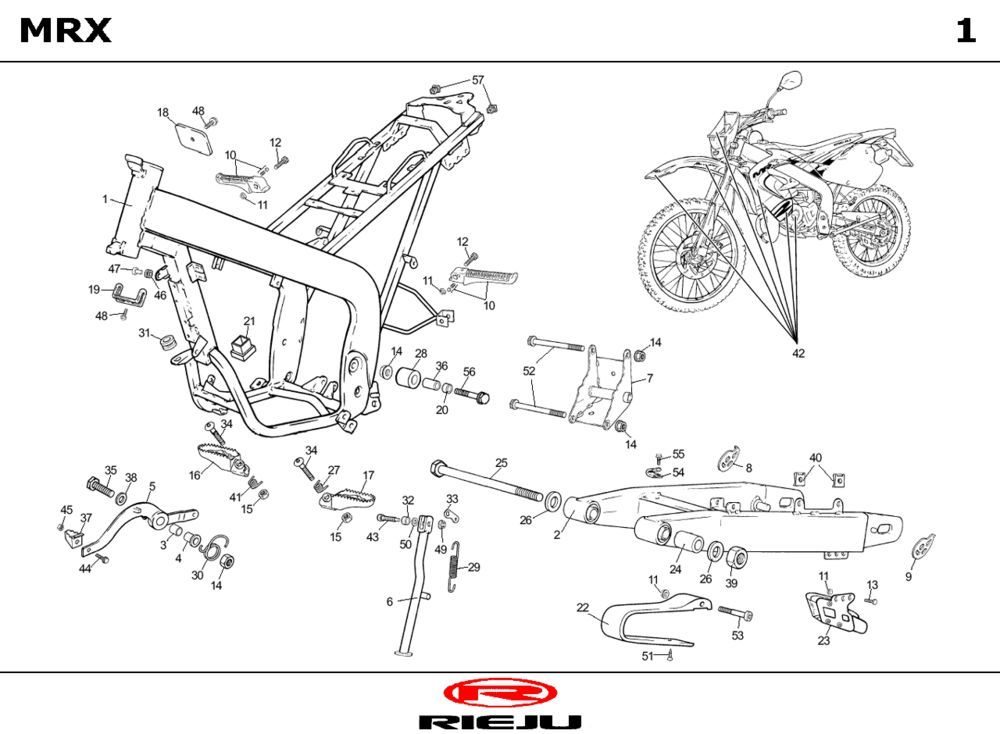 Ramka Rieju MRX castrol 2001 2-suwowy