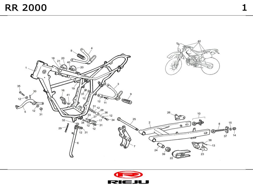 Ramka Rieju RR castrol 2001 2-suwowy