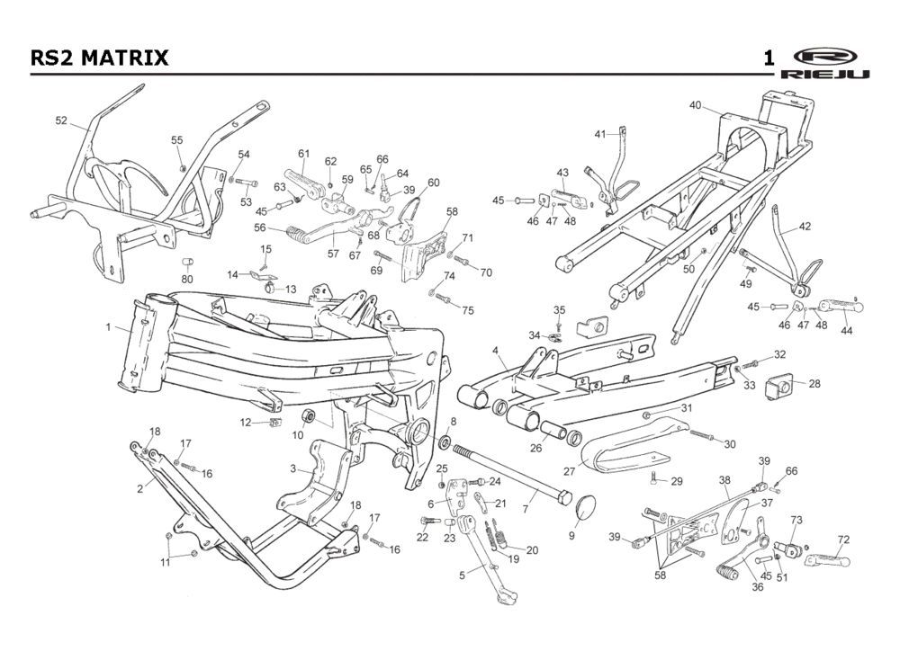 Ramka Rieju Rs2 żółta 2005 2-suwowa