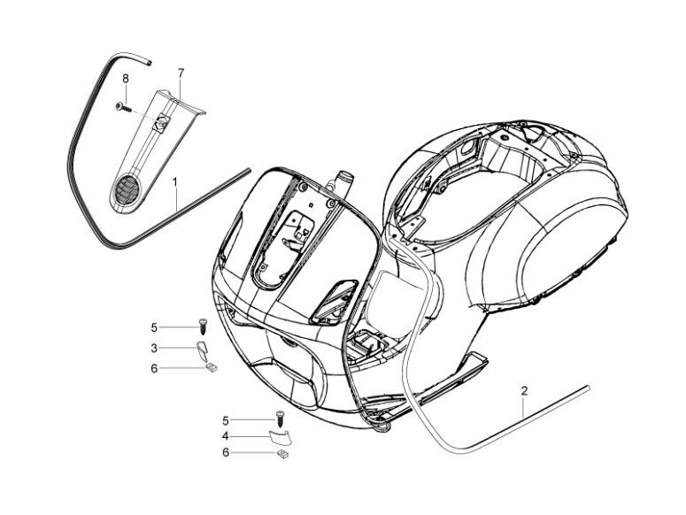 Ramka Vespa Lx 2-suwowa