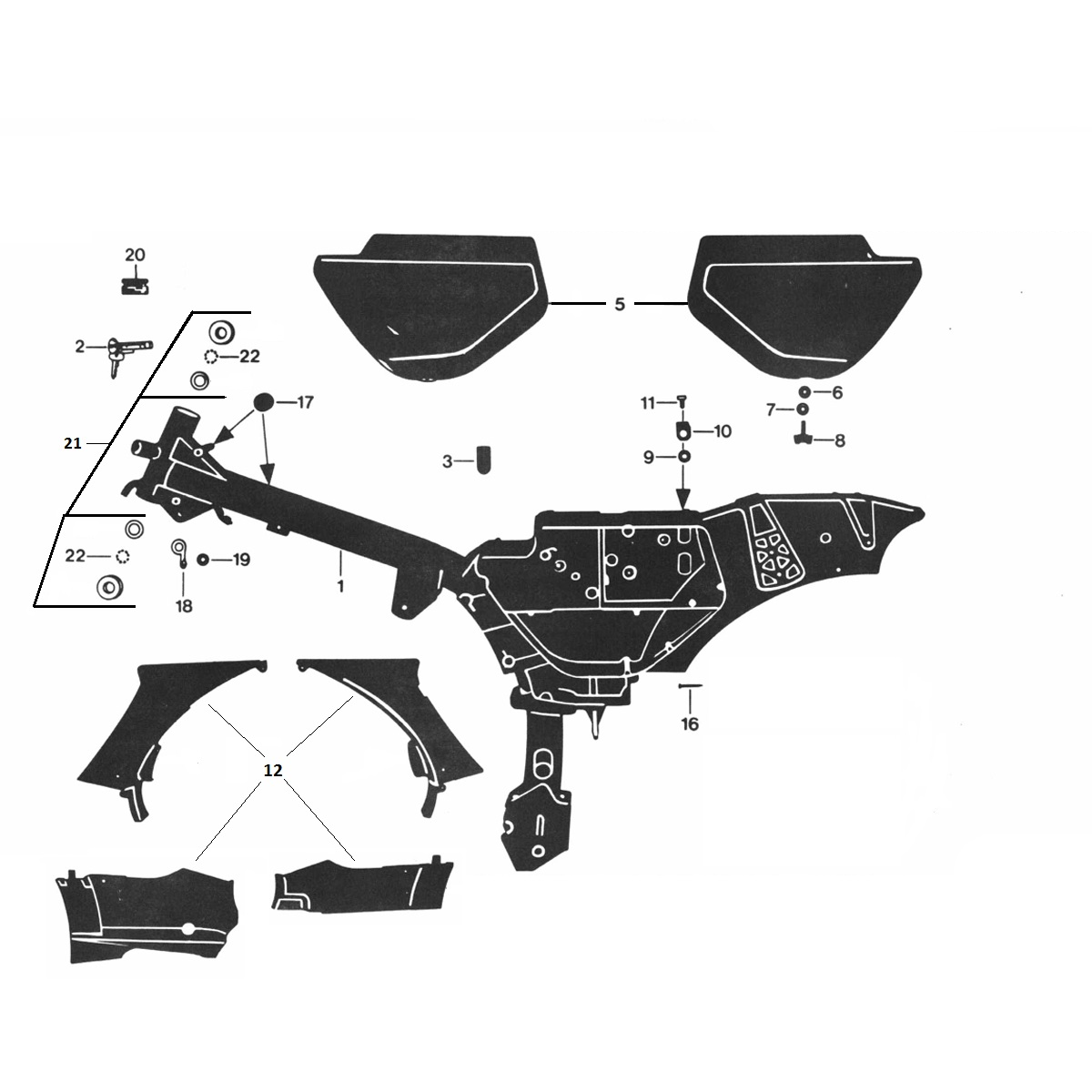 Ramka Zundapp 529 wszystkie typy