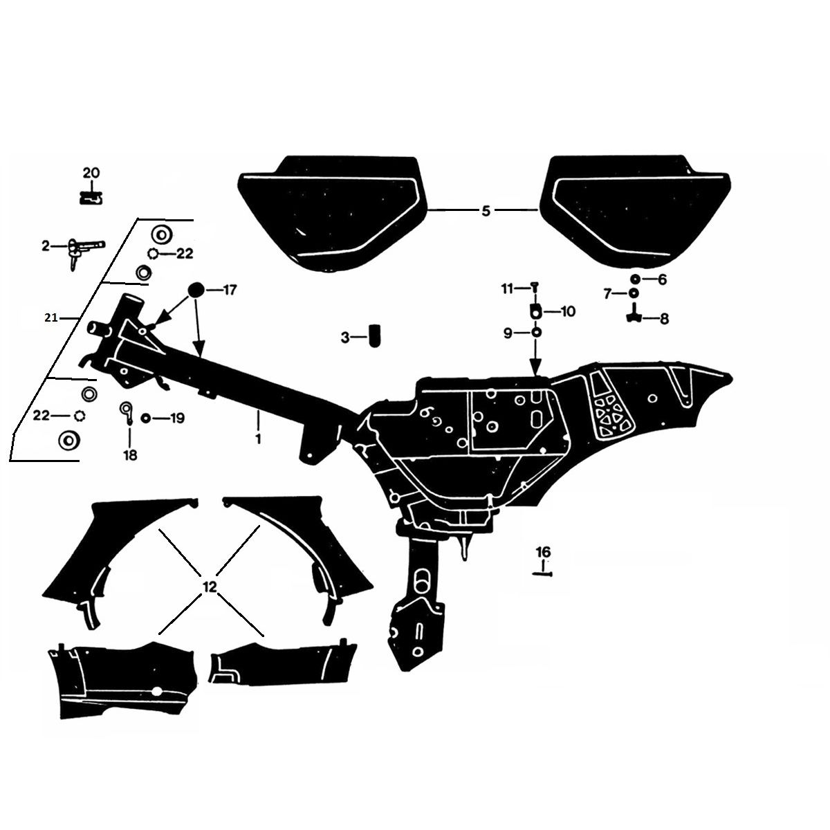 Ramka Zundapp 530 wszystkie typy