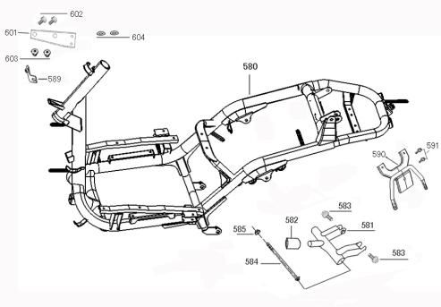 Części ramowe Benzhou ZN50QT-36 szampan
