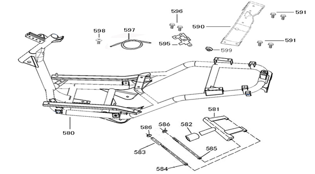 Części ramowe Znen Revival kremowy szary