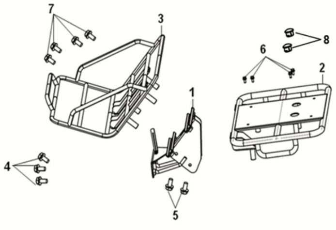 Wózek przedni/tylny Sym E-XPRO 45KM/H 2020-2021