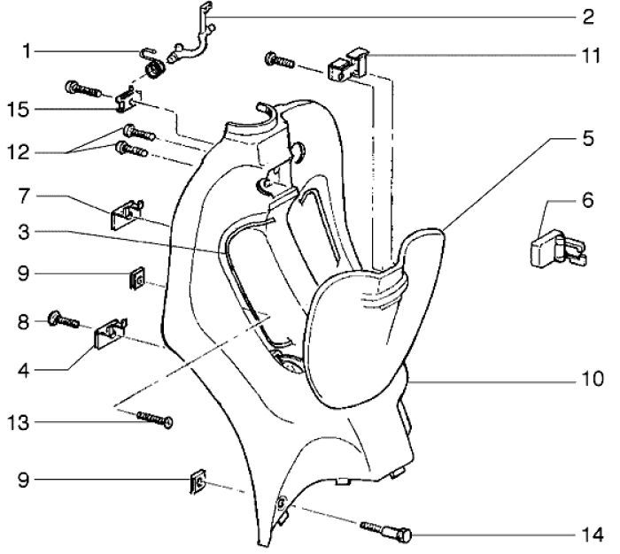 Legshield Piaggio Liberty 2-suwowy do 2005