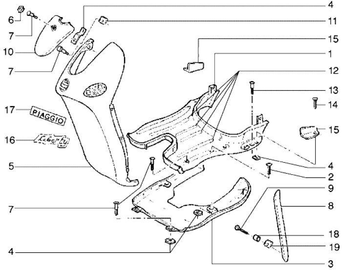 Płyta startowa Piaggio Liberty 2-suwowa do 2005