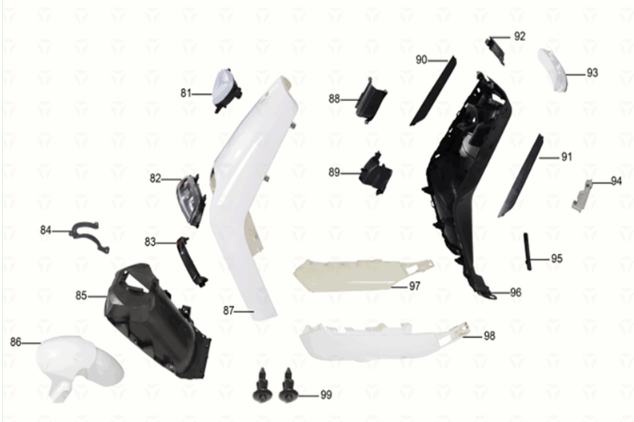 Ściana przednia/deska wiatrowa Yadea G5