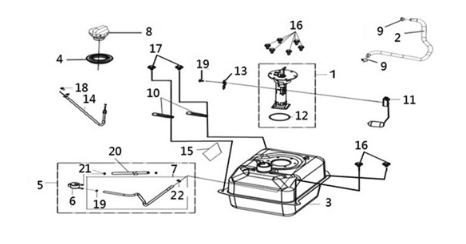Fuel tank Sym Joymax Z 125 E4