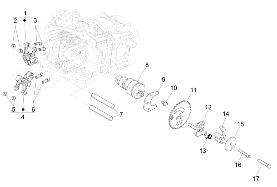 Wspornik do wyważania grup Piaggio Beverly 300 4T 4V HPE ABS E5 2021-2022 (EMEA)