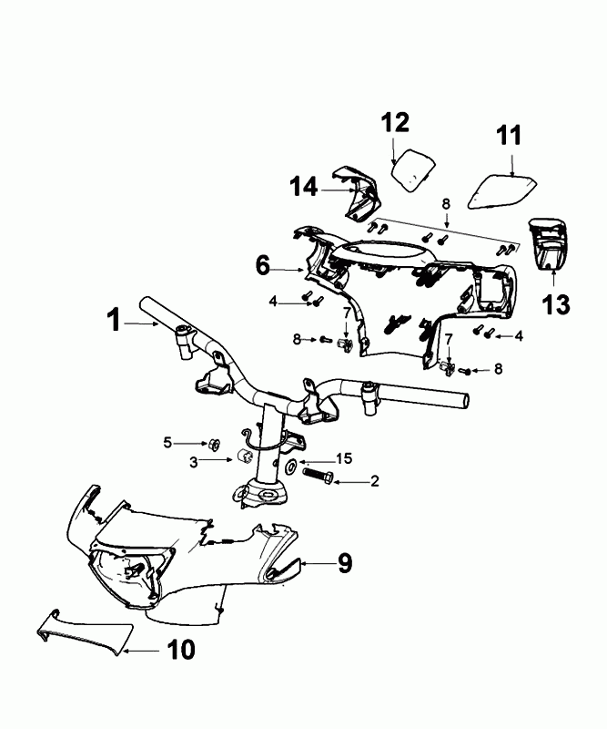 Kierownica Peugeot Django mad szara