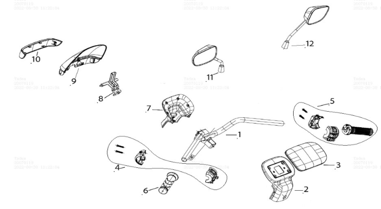 Pokrywa uchwytu Yadea E8S