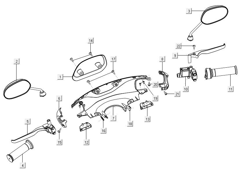 Osłona kierownicy - Lusterka Niu M1