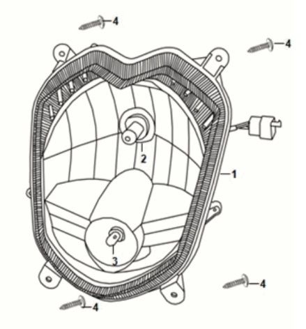 Head Light Sym Orbit III 125I E5