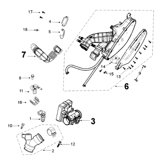 Injection system Peugeot Django 125 EFI E4 2018-2020