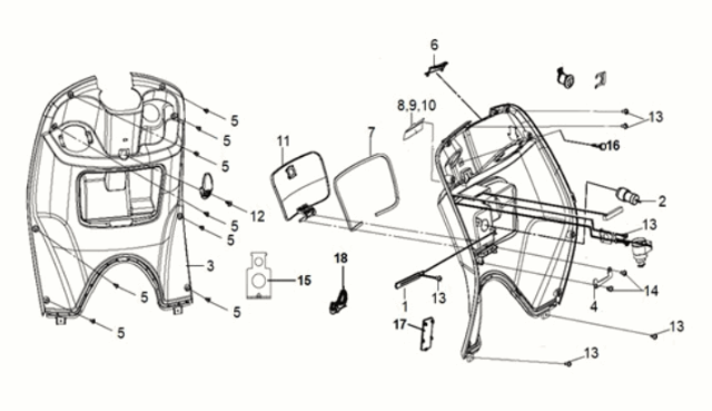Skrzynka wewnętrzna Sym Mio 50I E5 Szary/Czarny