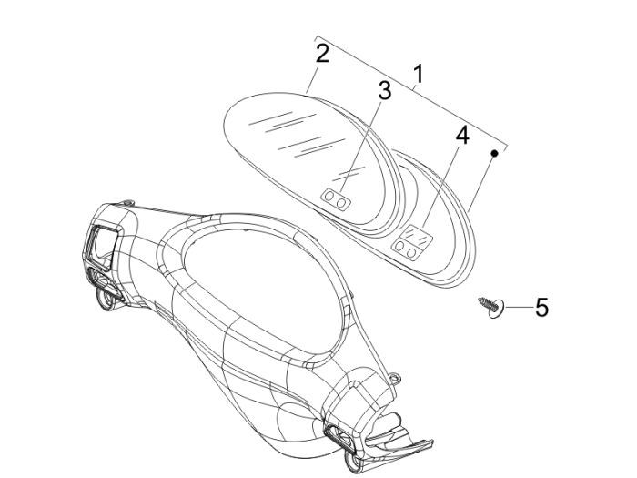 Kilometr Piaggio Fly 2-suwowy
