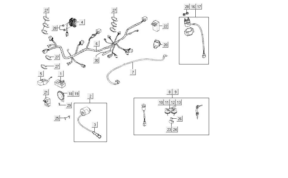 Wiązka przewodów Kymco MXU 150