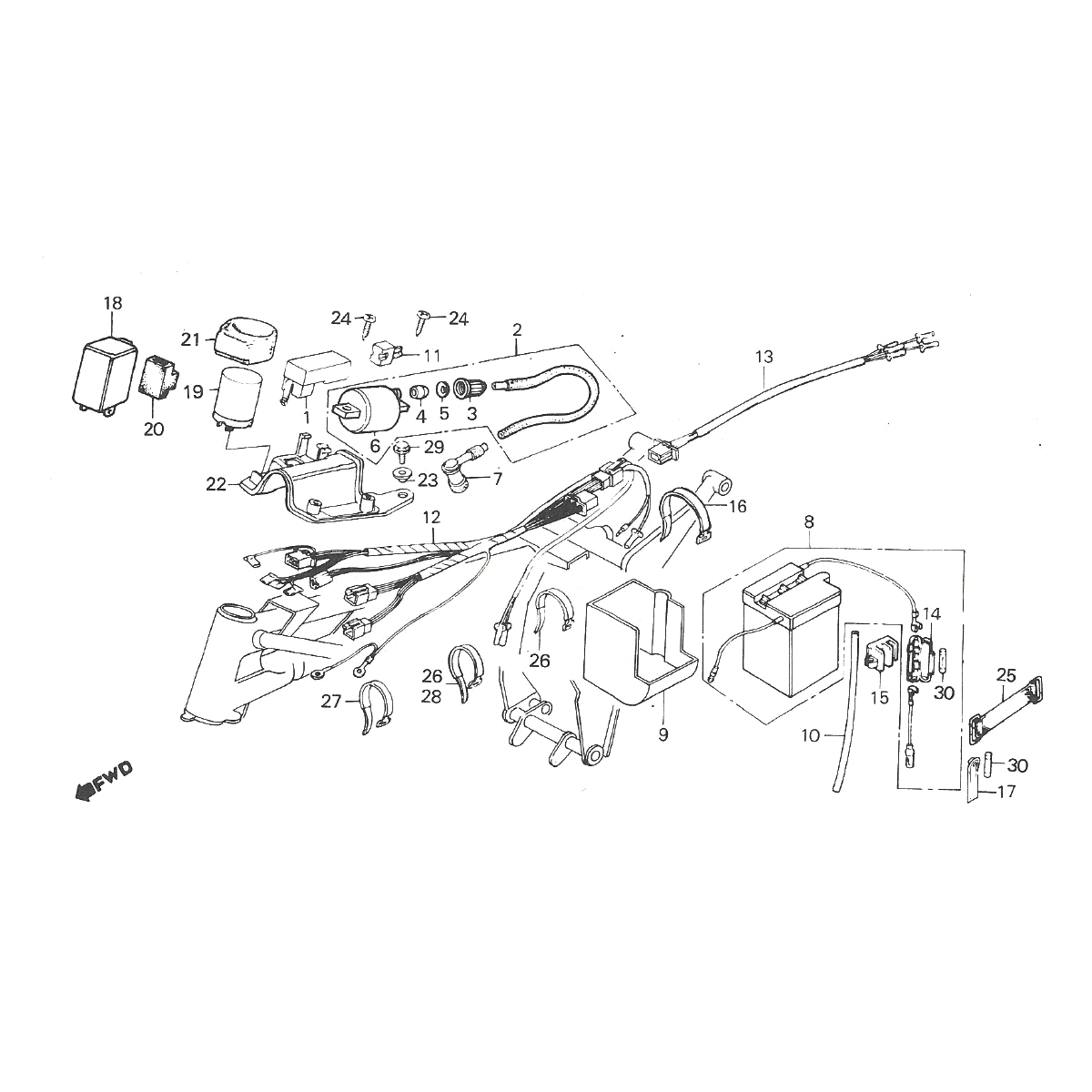 Wiązka przewodów Honda MT50