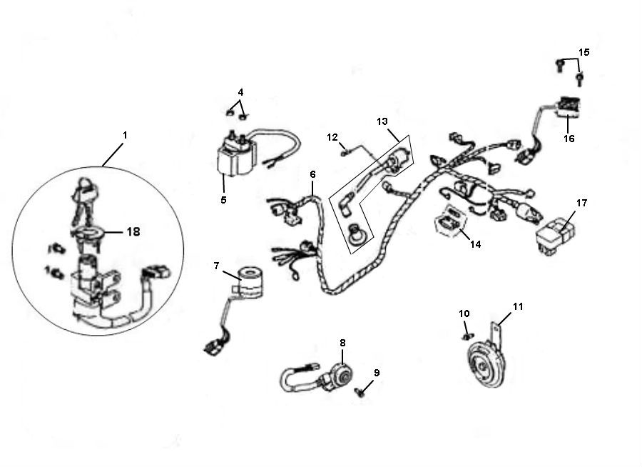 Wiązka przewodów Santini Firenze 4-suwowa