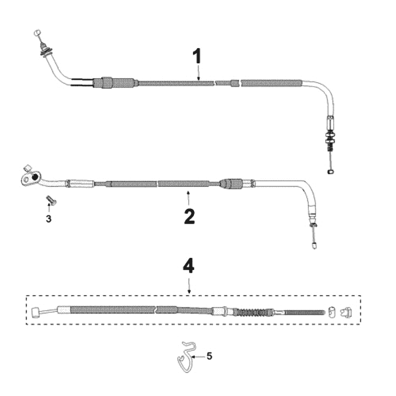 Kable Peugeot Kisbee pomarańczowe