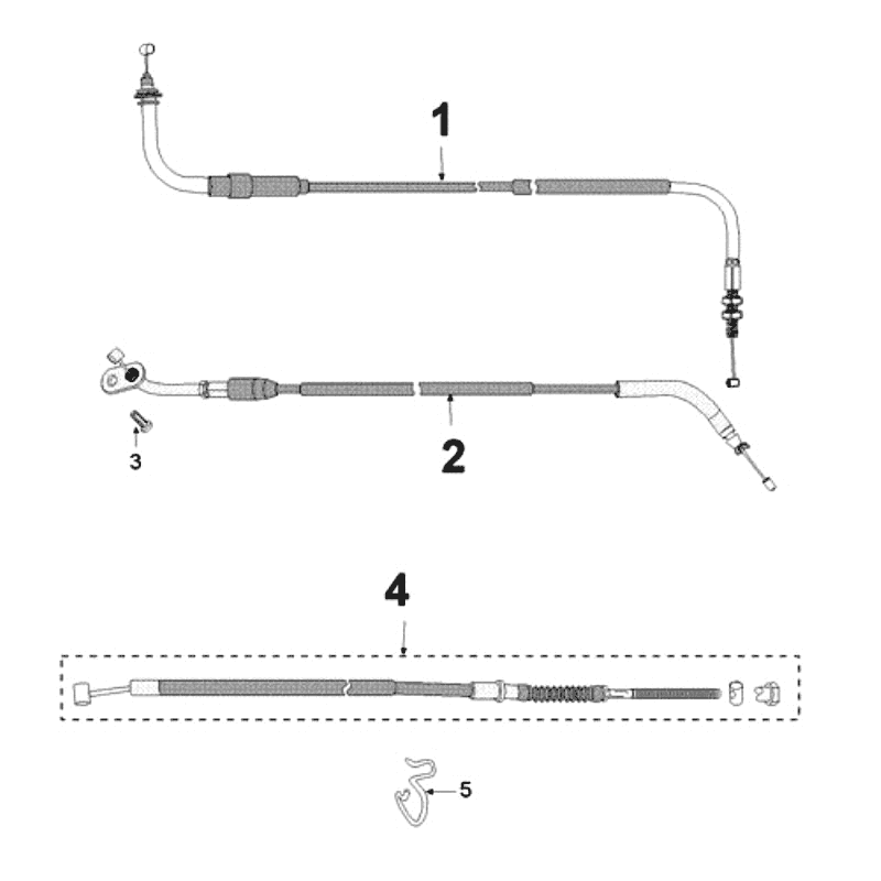 Kable Peugeot Speedfight 3 4-suwowy Czerwony