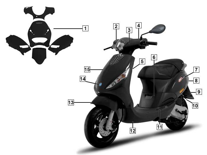 Piaggio Zip 2000 fryzury oryginał