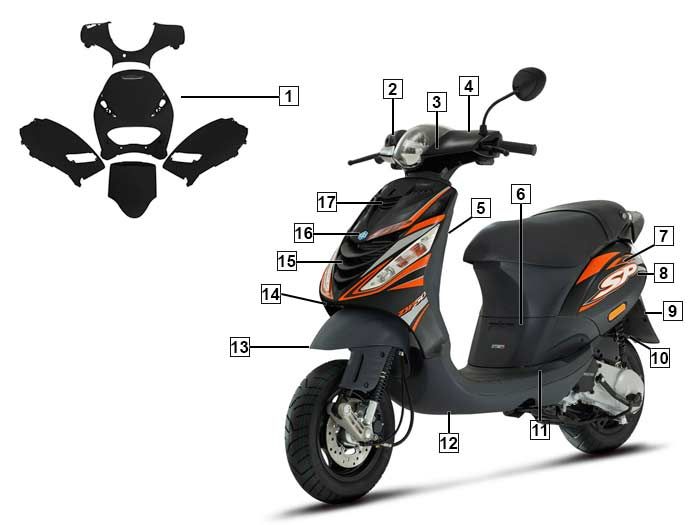 Piaggio Zip SP Czapki oryginalne