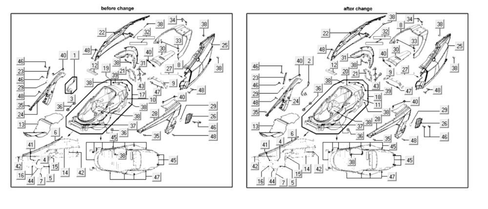 Tylna pokrywa części Kymco Myroad 700i