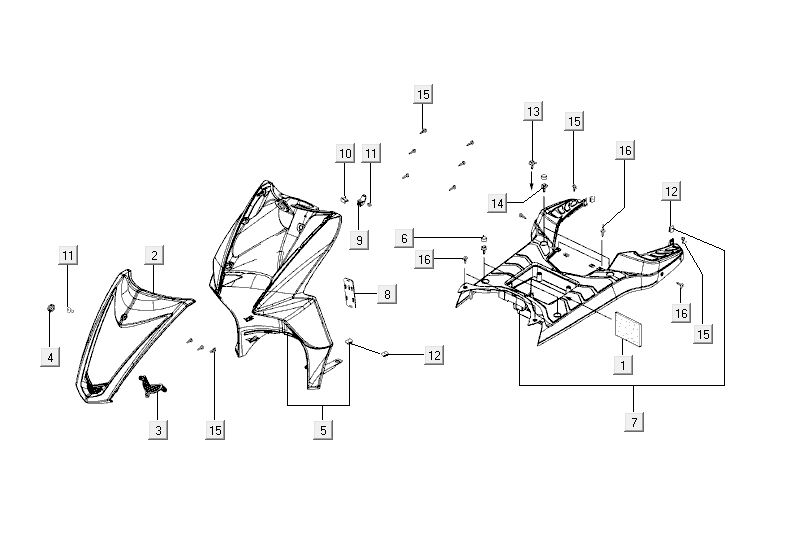 kaptury Kymco Agility RS 4-suwowy czarny 09