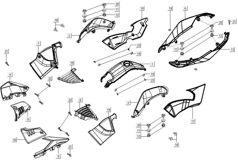 Kapdelen Kymco K-Pipe 4-Stroke Połysk Czarny