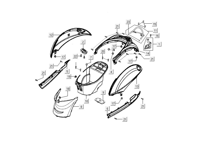 kapdelen Kymco Sento 4-suwowy Spring Brązowy