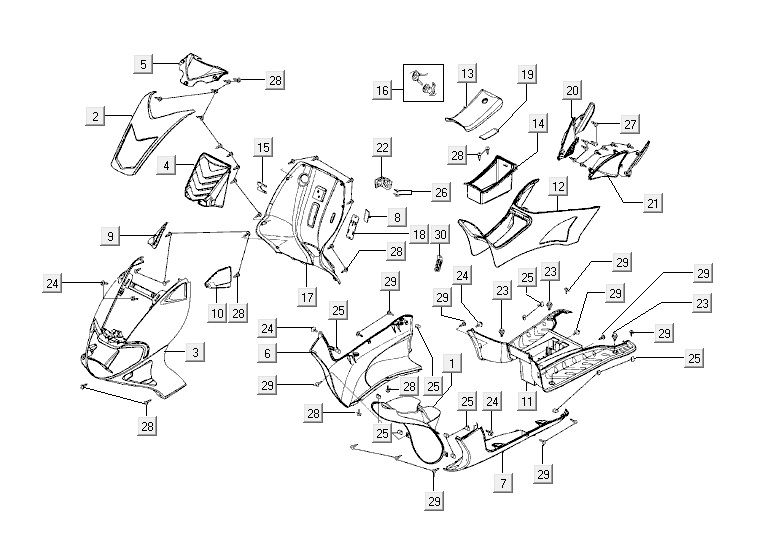 Okapy Kymco Super9 2t lc om matowy czarno-żółty