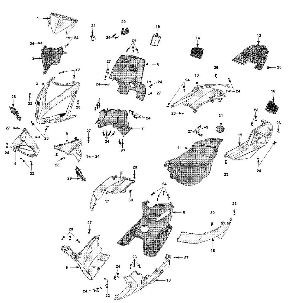 Kaptury Peugeot Speedfight 3 4-suwowy
