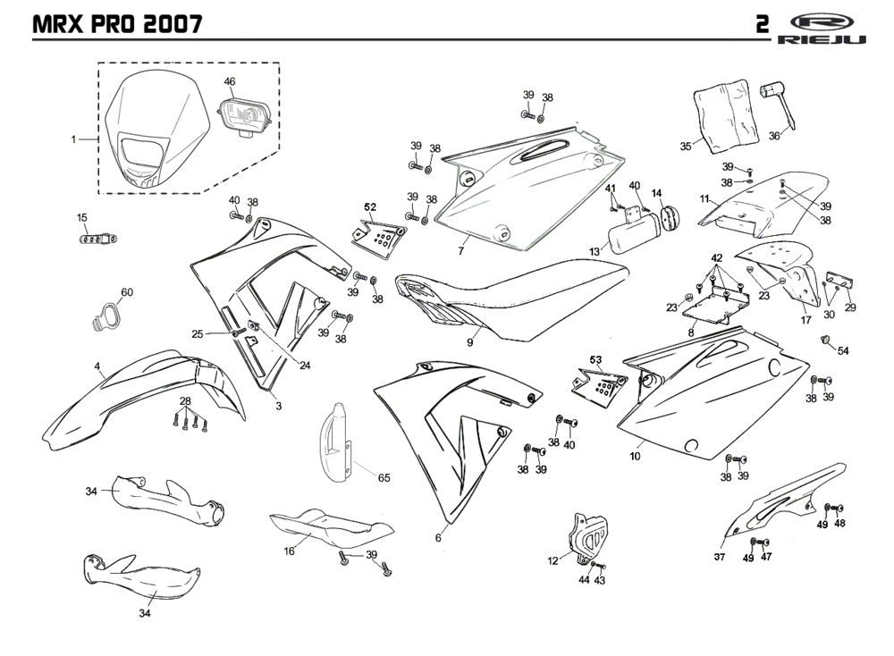 Okapy Rieju MRX Pro Czarno-SRS 2008 2-suwowy