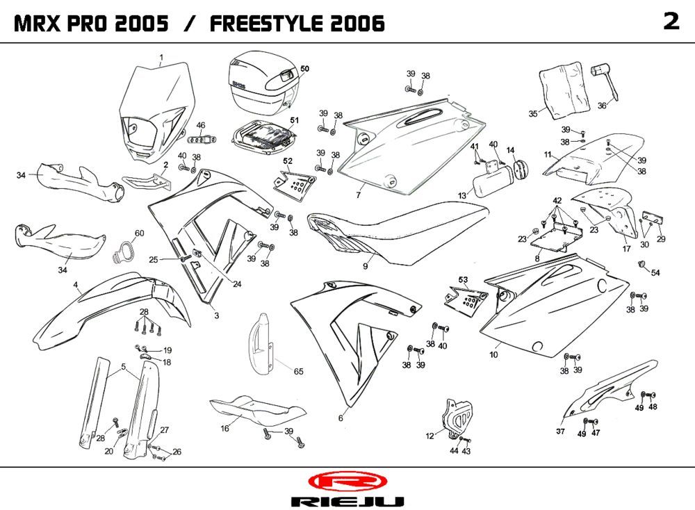 Okapy Rieju MRX pro czarny 2006 2-suwowy
