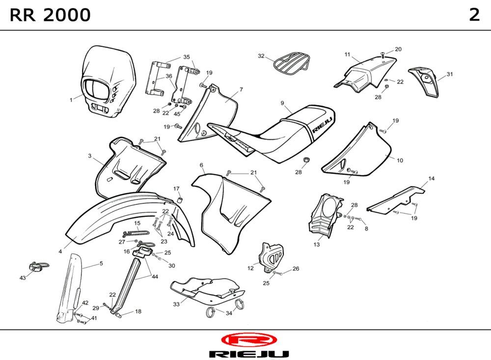Okapy Rieju RR castrol 2001 2-suwowy