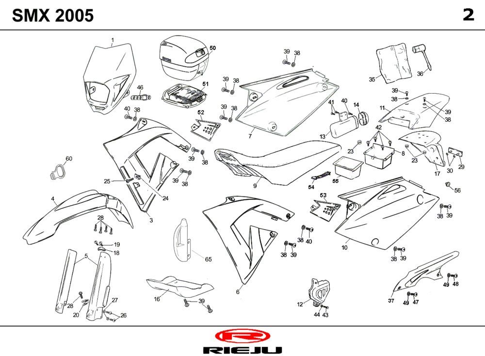 Okapy Rieju SMX niebieskie 2004 2-suwowe