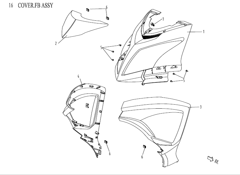 Części pokrywy do AGM Venom czarne