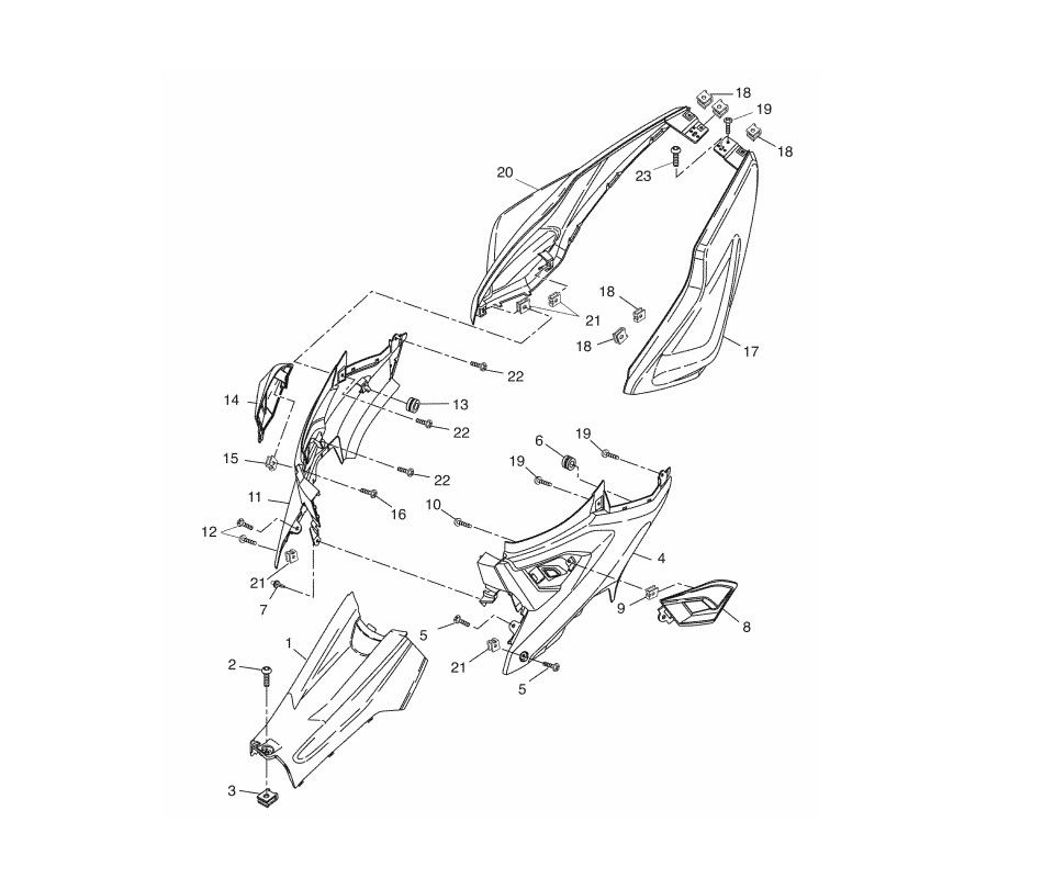 Okładki Yamaha Aerox 2-suwowy 2013