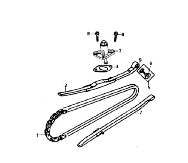 Prowadnica łańcucha napinacza Sym Orbit (BU289) niebieski