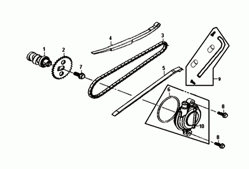 NAPINACZ LAŃCUCHA/PROWADZNICA LAŃCUCHA Sym Orbit II Euro 4 Matowy Szary
