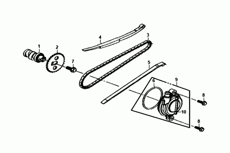 NAPINACZ LAŃCUCHA/PROWADZNICA LAŃCUCHA Sym Orbit III Czarny