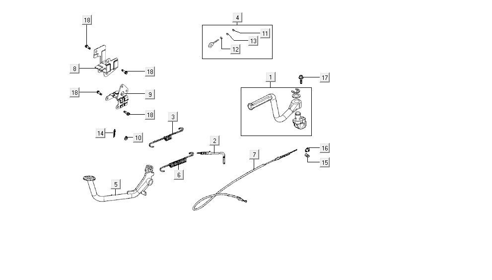 Kickstartpedaal Kymco MXU 150