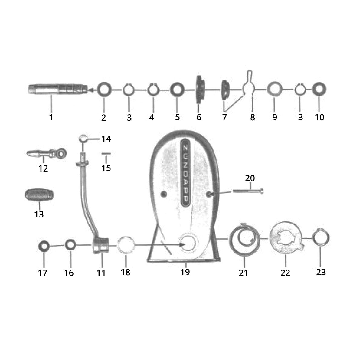 Osłona Kickstartera Zundapp GTS 50 517-40L0