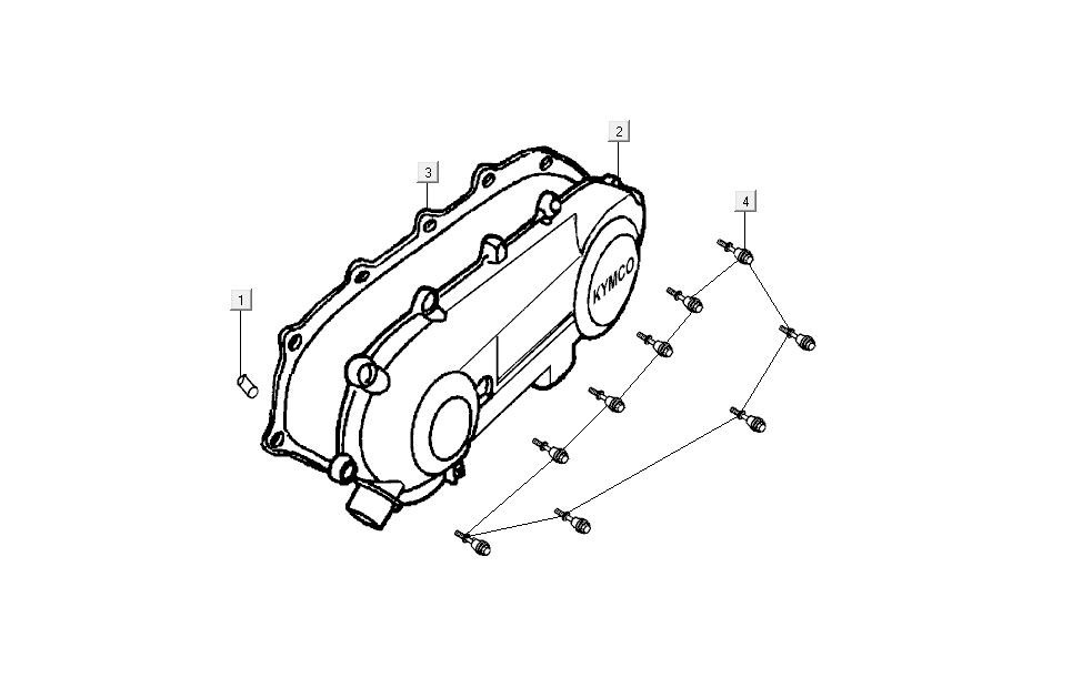 Kick Starter Kaptur Kymco Dink AC 2-suwowy Srebrny