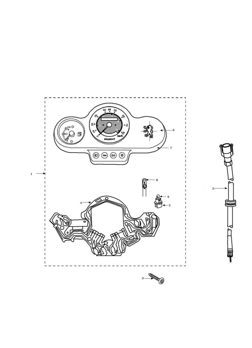 Kilometr Peugeot Speedfight 2 AC E2 2-suwowy
